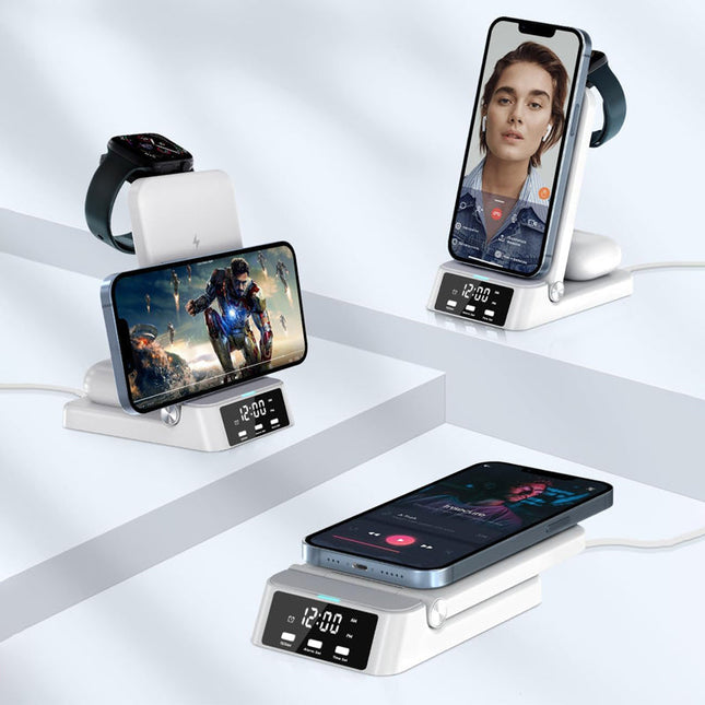 Opvouwbare inductielader met wekkerfunctie