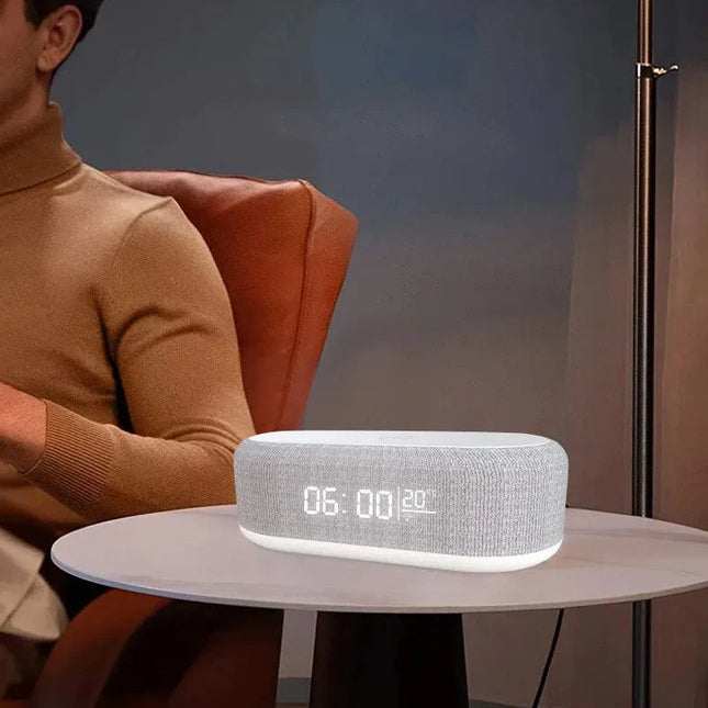 Stoffen wekker met draadloze QI oplader