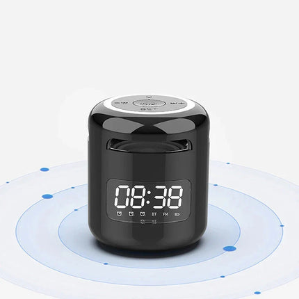 Zwarte draagbare wekker met Bluetooth