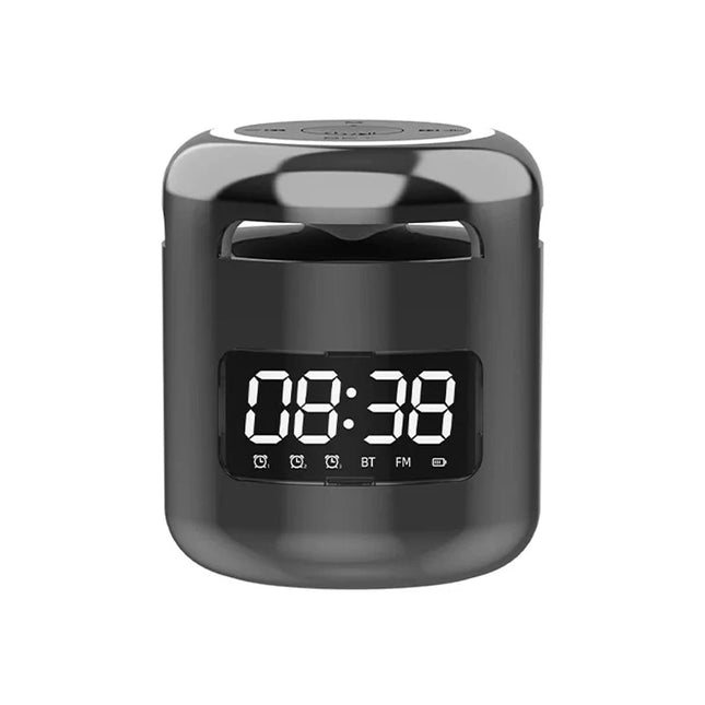 Zwarte draagbare wekker met Bluetooth