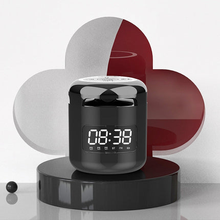 Zwarte draagbare wekker met Bluetooth