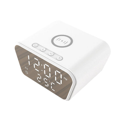 Witte wekker met inductie oplaadstation