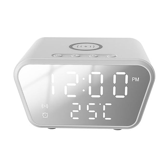Witte wekker met inductie oplaadstation