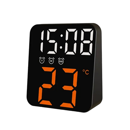 Digitale reiswekker met oranje LED