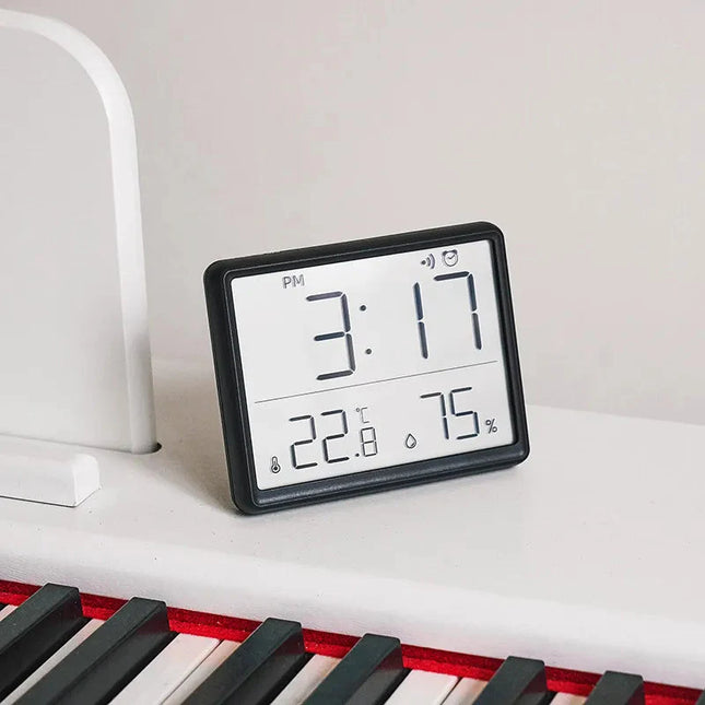 Platte reiswekker met thermometer