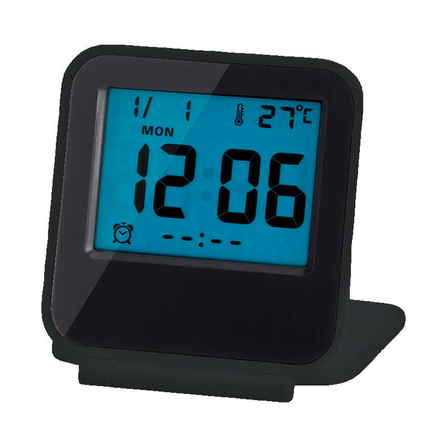 Compacte digitale reiswekker op batterijen