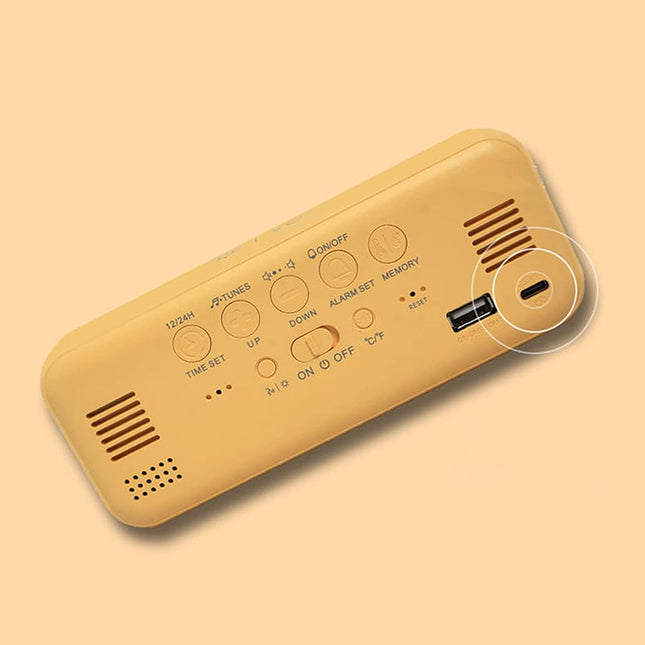 Design digitale wekker met temperatuur