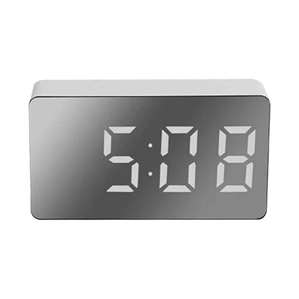 Simpele digitale wekker met spiegeldisplay