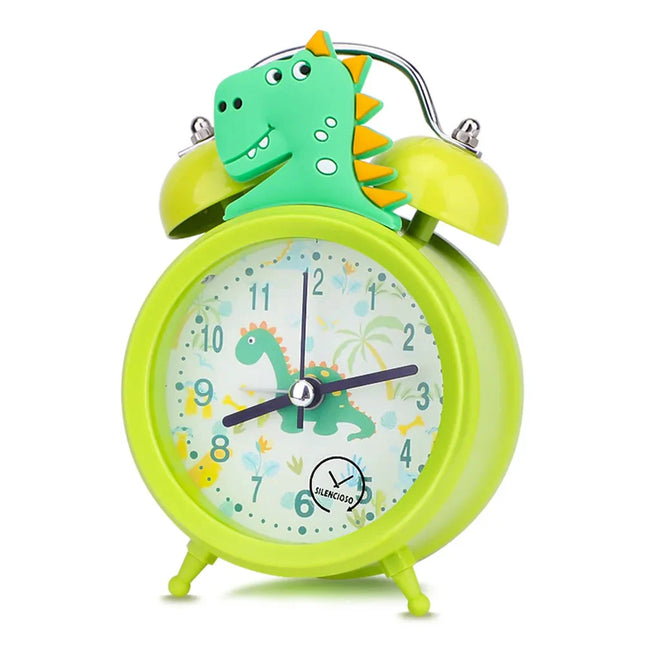 Groene dinosaurus kinderwekker met bel