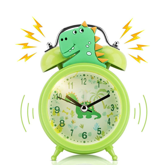 Groene dinosaurus kinderwekker met bel
