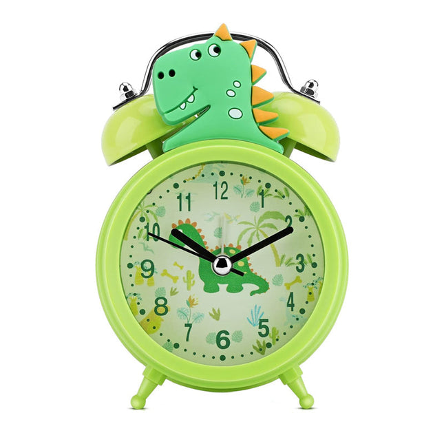 Groene dinosaurus kinderwekker met bel