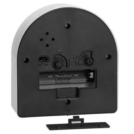 Roze leerwekker met konijn design