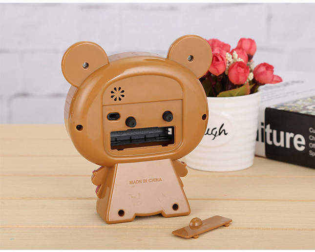 Leuke analoge kinderwekker in beervorm