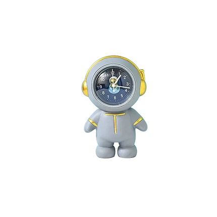 Analoge kinderwekker in astronaut vorm