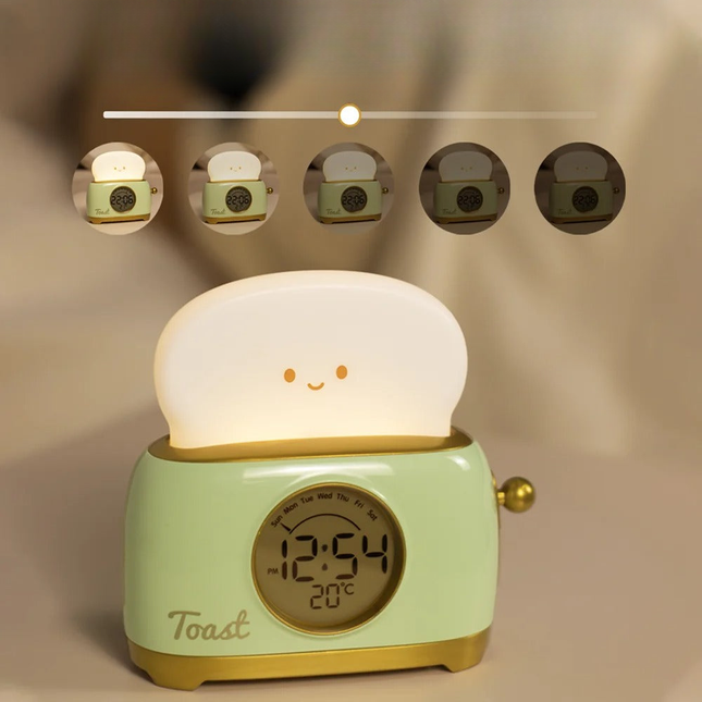 Broodrooster wekker met nachtlampje