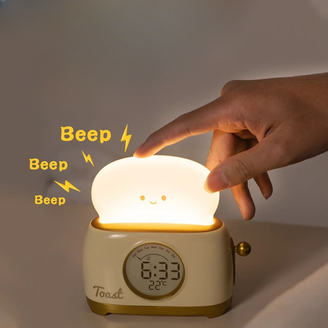 Broodrooster wekker met nachtlampje