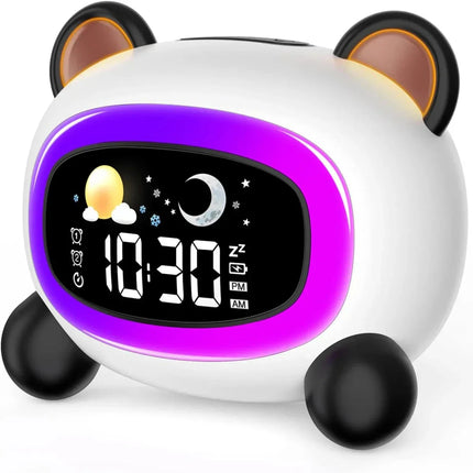 Kinderwekker panda met licht en geluid
