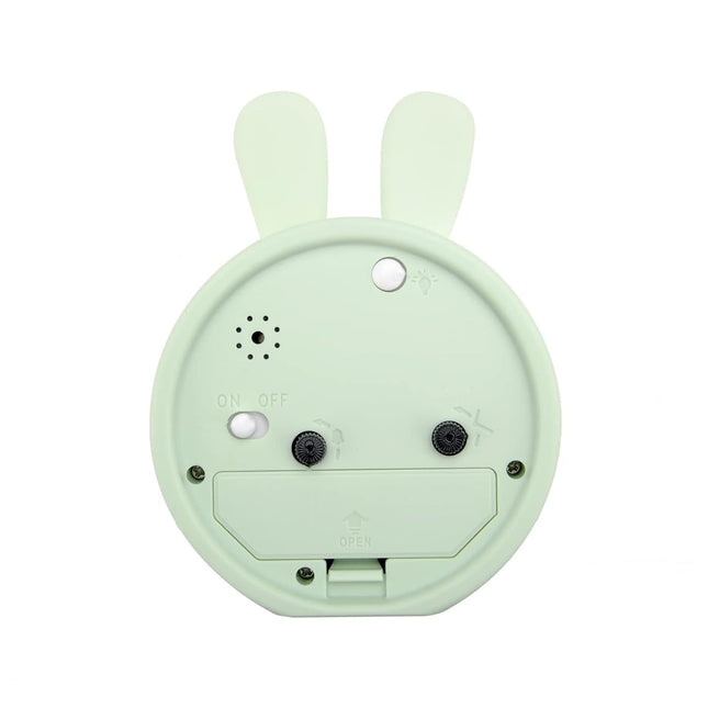 Analoge kinderwekker met konijnenontwerp