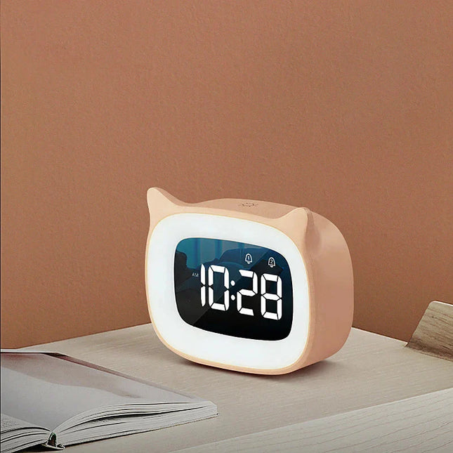 Roze slaaptrainer wekker voor kinderen