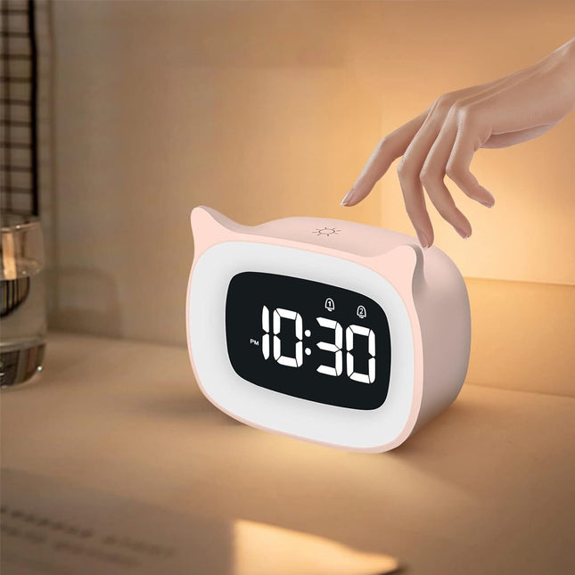 Roze slaaptrainer wekker voor kinderen