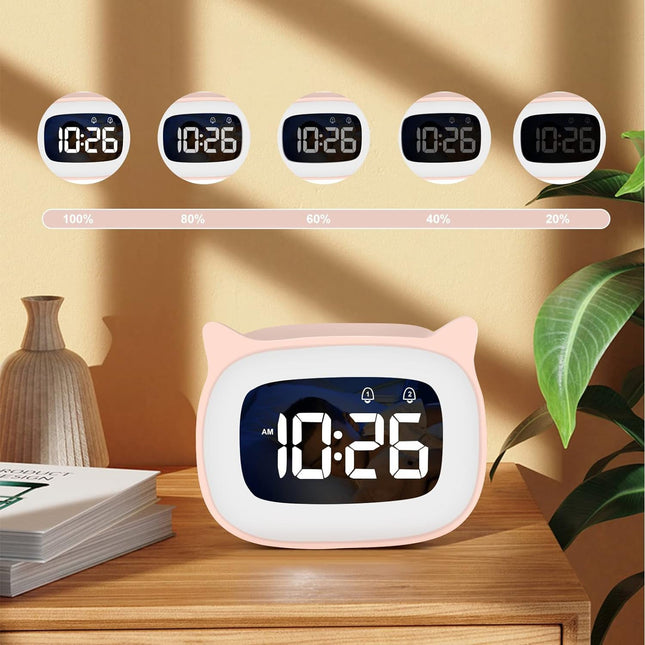 Roze slaaptrainer wekker voor kinderen