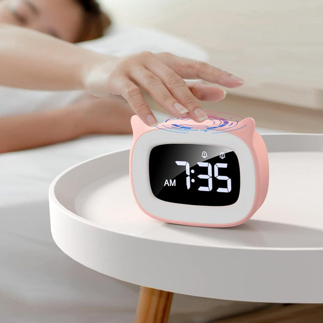 Roze slaaptrainer wekker voor kinderen