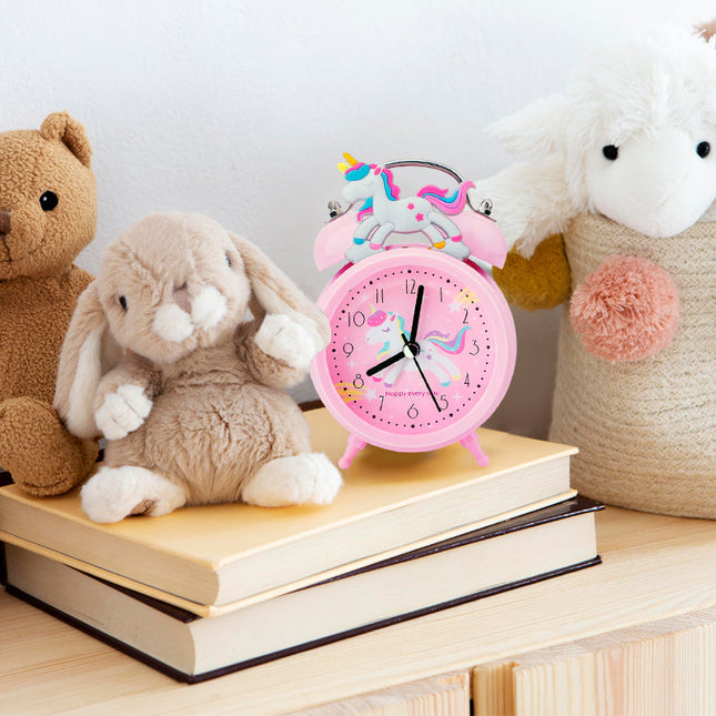 Analoge eenhoorn wekker met licht