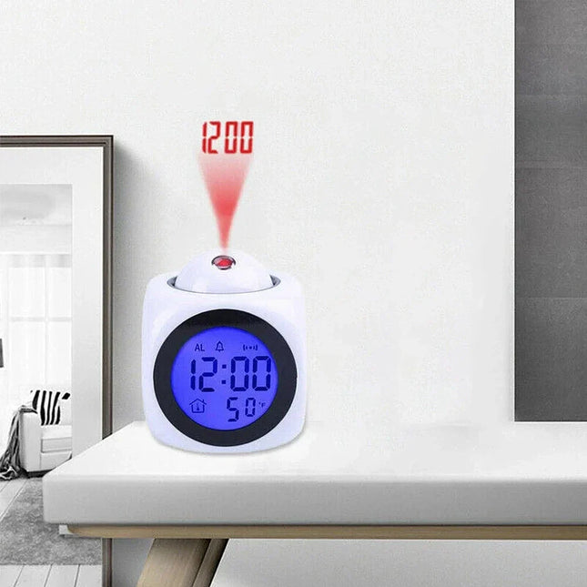 Digitale wekker met plafond projectie
