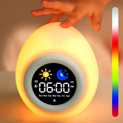 Slaaptrainer wekker met dag nacht indicator