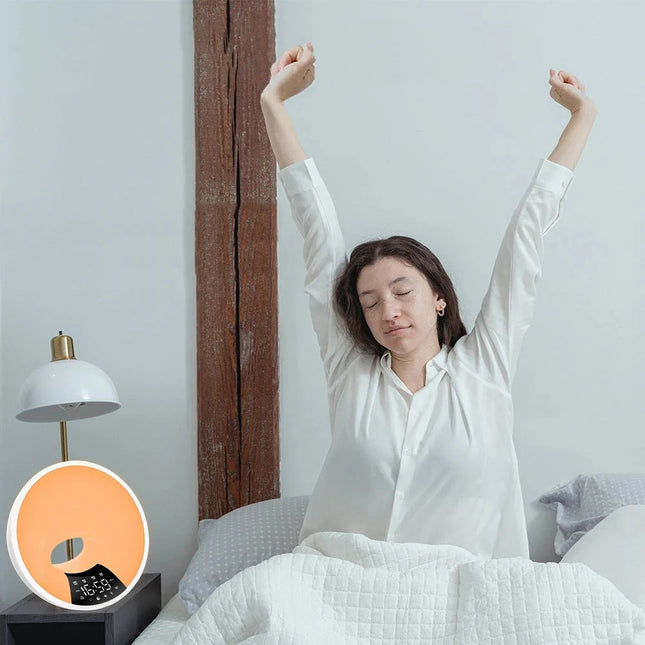 Ronde wake-up light zonsopgang simulator