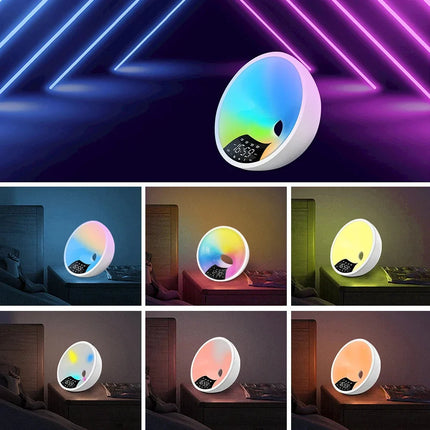 Ronde wake-up light zonsopgang simulator