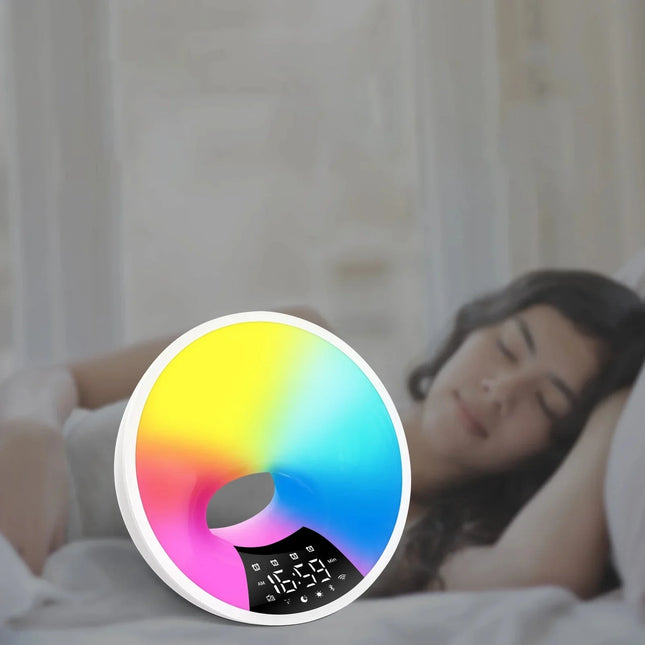 Ronde wake-up light zonsopgang simulator