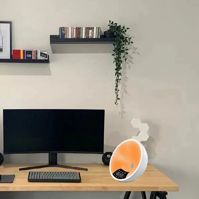 Ronde wake-up light zonsopgang simulator