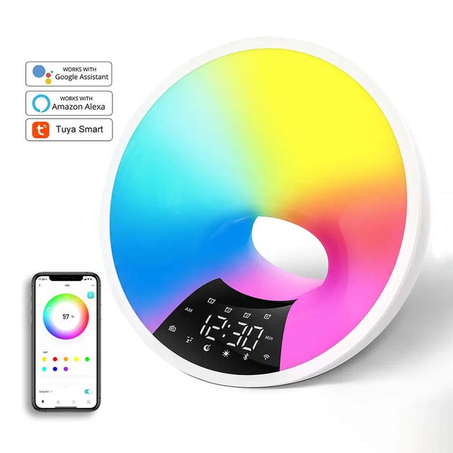 Ronde wake-up light zonsopgang simulator