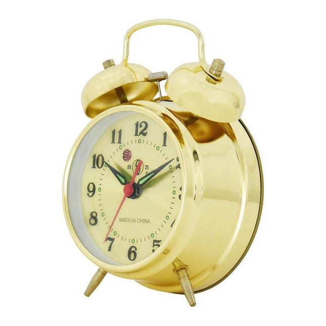 Ronde mechanische wekker met bellen