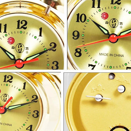 Ronde mechanische wekker met bellen