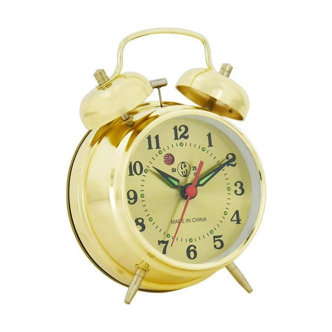 Ronde mechanische wekker met bellen