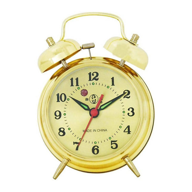 Ronde mechanische wekker met bellen