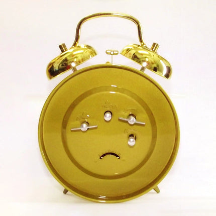 Vintage gouden wekker met bellen