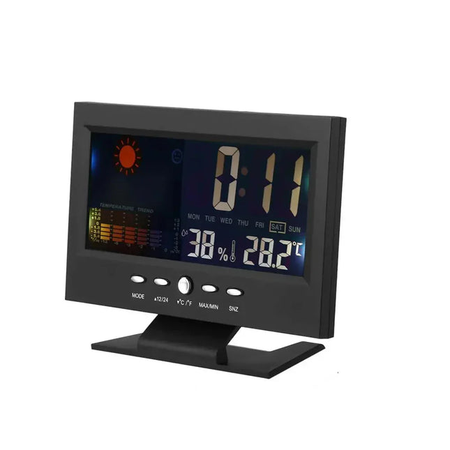 Digitale wekker met kalender en temperatuur