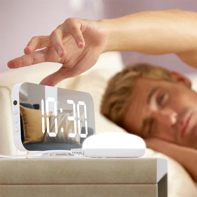 Spiegelwekker met externe trilschijf