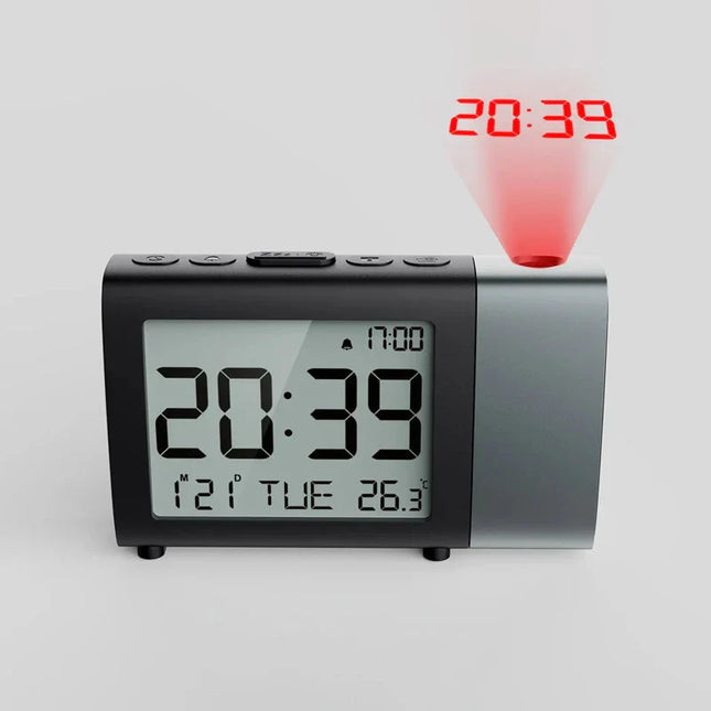 Projectiewekker op batterijen voor reizen