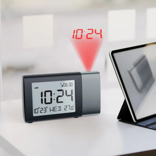 Projectiewekker op batterijen voor reizen