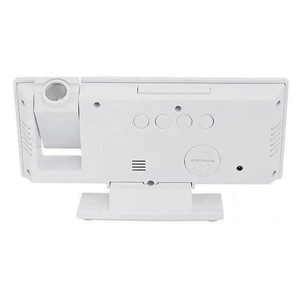 Witte spiegelwekker met tijdprojectie