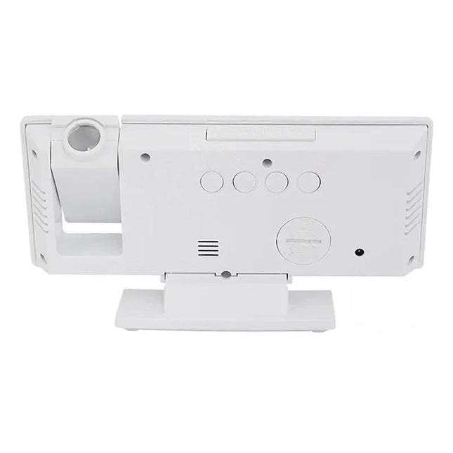 Witte spiegelwekker met tijdprojectie