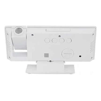 Witte spiegelwekker met tijdprojectie