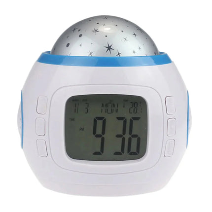 Kinderwekker met sterren projector lamp