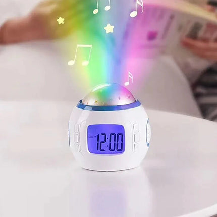 Kinderwekker met sterren projector lamp