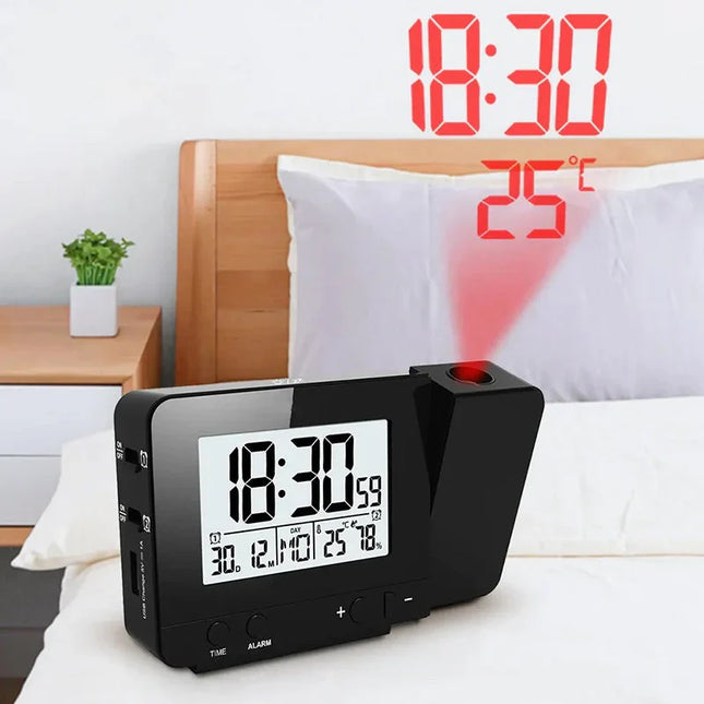 Digitale wekker met tijdprojectie plafond