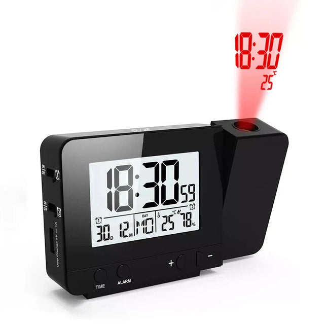 Digitale wekker met tijdprojectie plafond